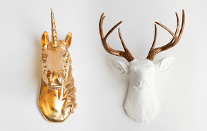 White Faux Taxidermy