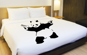 Banksy Pillows + Bedding