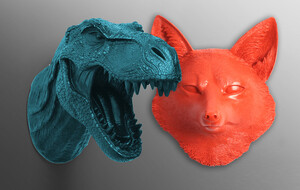 White Faux Taxidermy