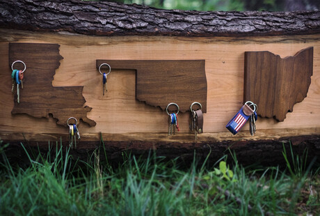 State-Shaped Magnetic Key Holders 