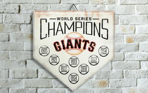 MLB Champion Home Plate Signs 