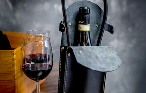 Olive St. Leather Wine Carriers