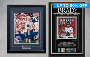 Tom Brady & Aaron Rodgers // Autographed Photograph // Framed - Tom Brady  Memorabilia - Touch of Modern