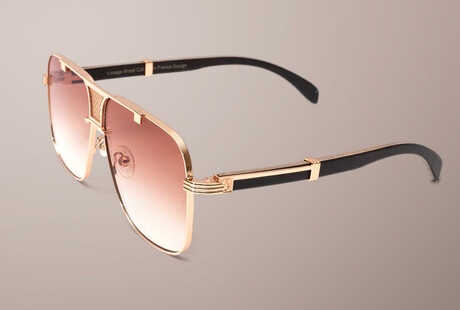 Luxe 18k & Wood Sunglasses 