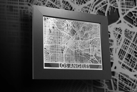 Laser Cut Stainless Steel Maps