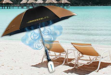 UPF 50+ Misting Fan Umbrella