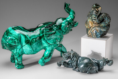 Intricate Mineral Carvings