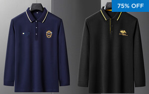 Amedeo Exclusive Long Sleeve Golf Polos