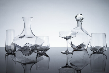 Stunning Faceted Glassware