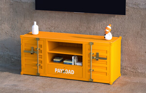 Shipping Container Media Console