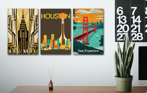 Framed Retro Travel Prints