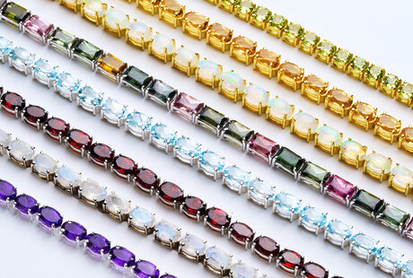 Gemstone Tennis Bracelets