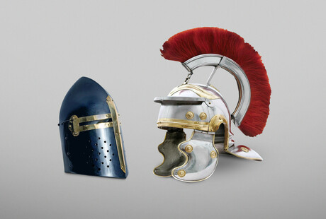 Bold Battle-ready Helmets