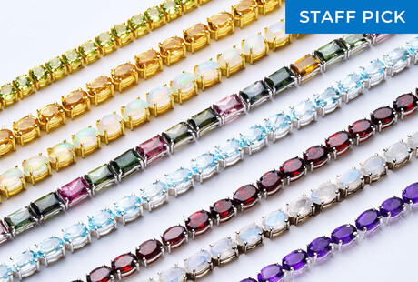 Gemstone Tennis Bracelets