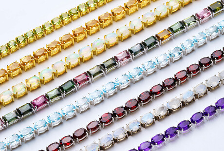 Gemstone Tennis Bracelets