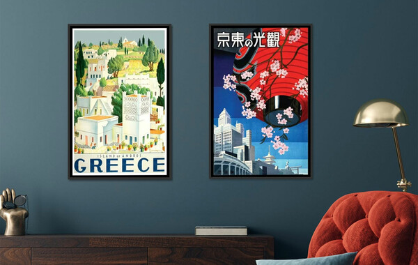 Framed Retro Travel Prints