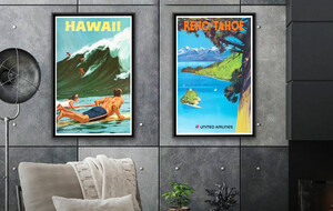 Framed Retro Travel Prints