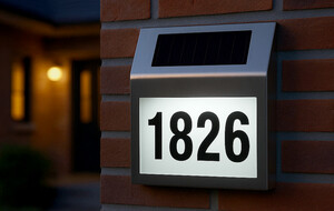 Solar-Powered LED House Numbers