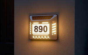 Solar-Powered LED House Numbers