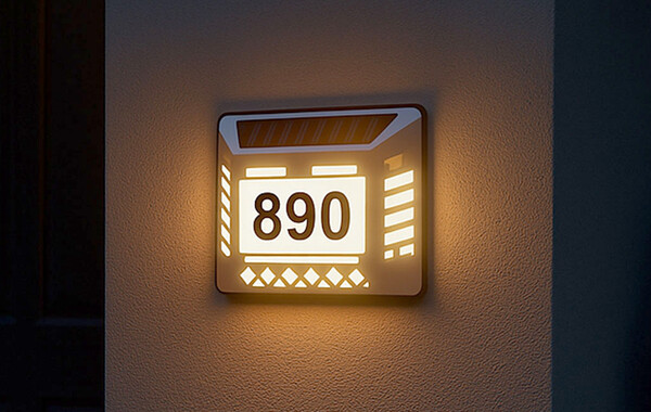 Solar-Powered LED House Numbers