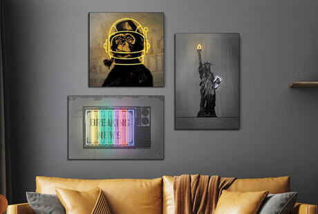 Neon-inspired Art On Metal Canvas™
