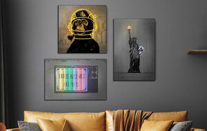 Neon-inspired Art On Metal Canvas™