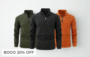 Newvay Long Sleeve 1/4 Zips & Polos