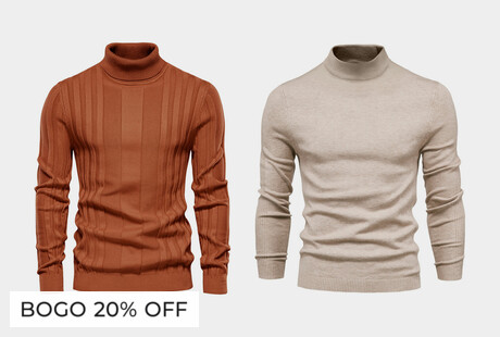 Handsome Knit Turtleneck Sweaters