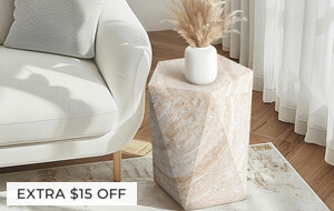 Travertine-inspired Side Tables