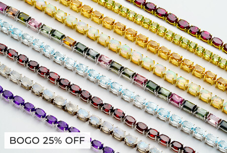 Gemstone Tennis Bracelets