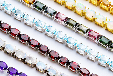 Gemstone Tennis Bracelets
