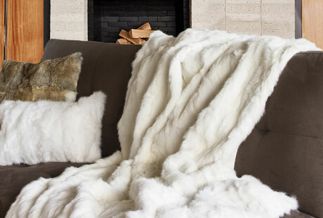 Real Fur Throws & Pillows