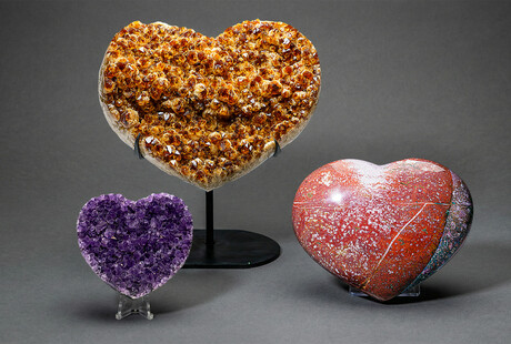 Remarkable Gem Hearts & Spheres