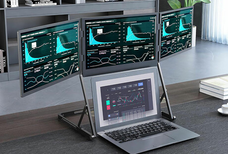 Laptop Trifold Monitor