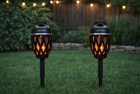 Flame Lamp Speaker Set of 2