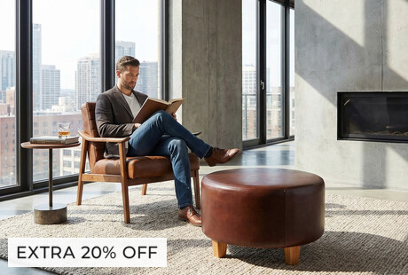 Leather Ottomans & Stools