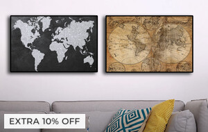 World Maps On Canvas