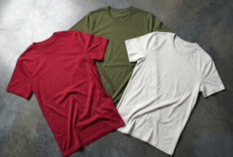 Sueded Cotton Crewneck Tees
