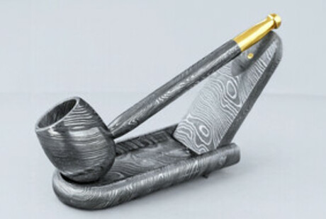 Handmade Damascus Steel Pipes