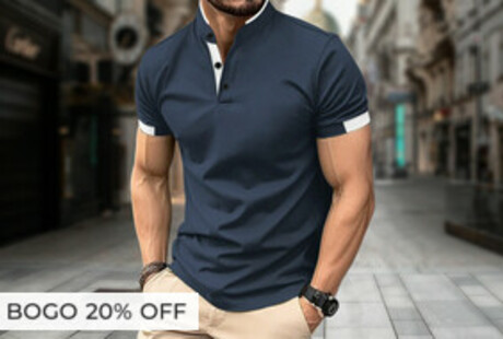 Spring Contrast Collar Polos