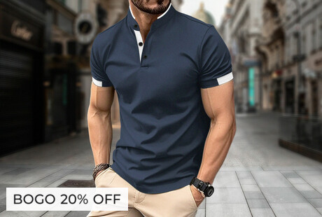 Spring Contrast Collar Polos