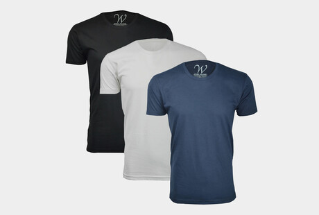 Sueded Cotton Crewneck Tees